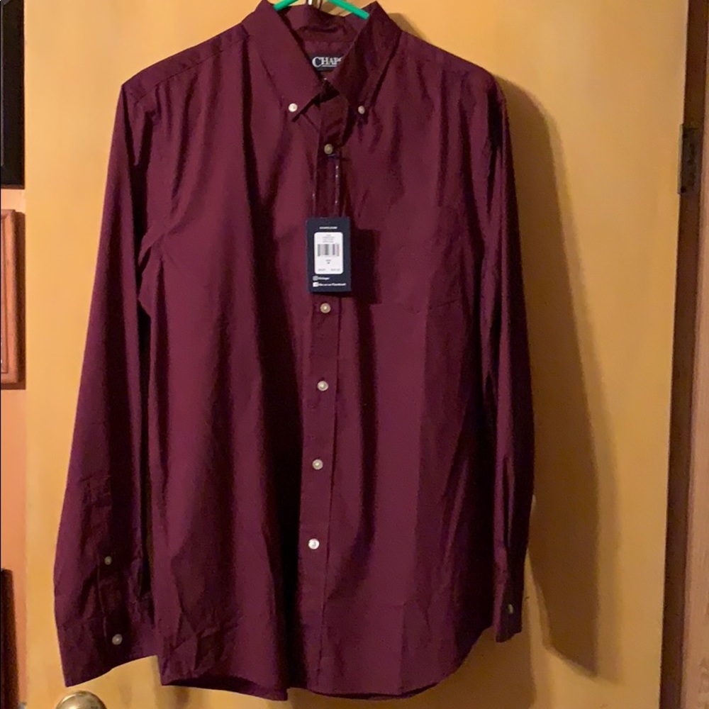 Chaps stretch easy care button down shirt